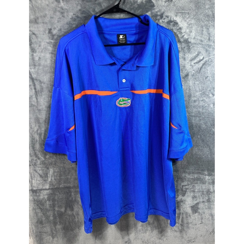Florida Gators Polo Shirt Men 3XL Blue Golf Starter Performance Stretch NCAA Y2K